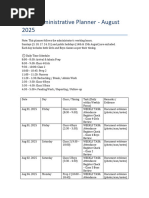 Primary Staff Duty Roster 2025 | PDF