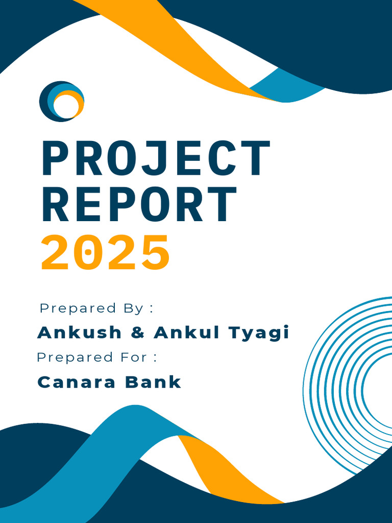 Blue White Orange Modern Minimalist Project Proposal Cover A4 | PDF