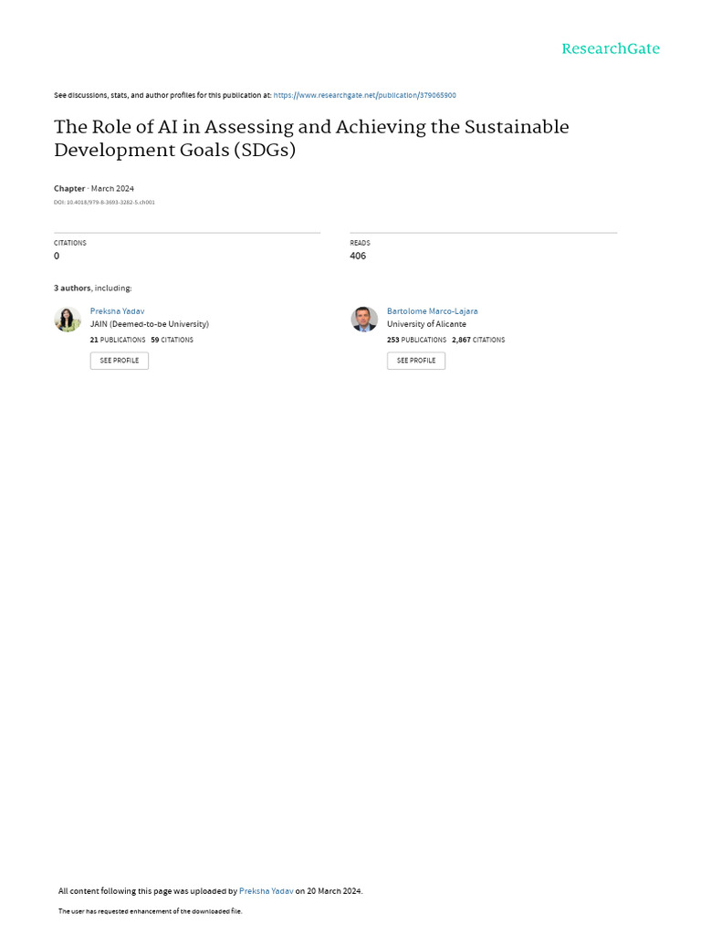AI's Impact on Sustainable Development Goals | PDF | Artificial ...