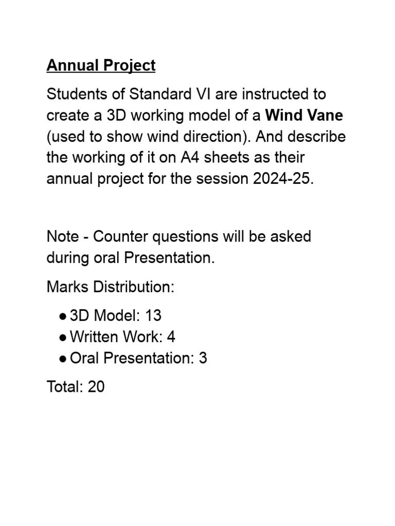 VI Students' Wind Vane Project Guide | PDF