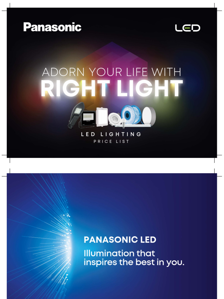 Panasonic LED Lighting Price List | PDF | Lighting | Light Emitting Diode