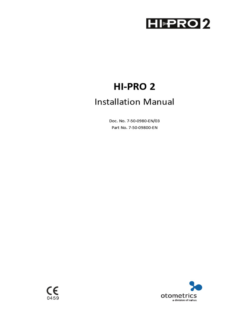 HI-PRO 2 Installation Manual Guide | PDF | Usb | Personal Computers