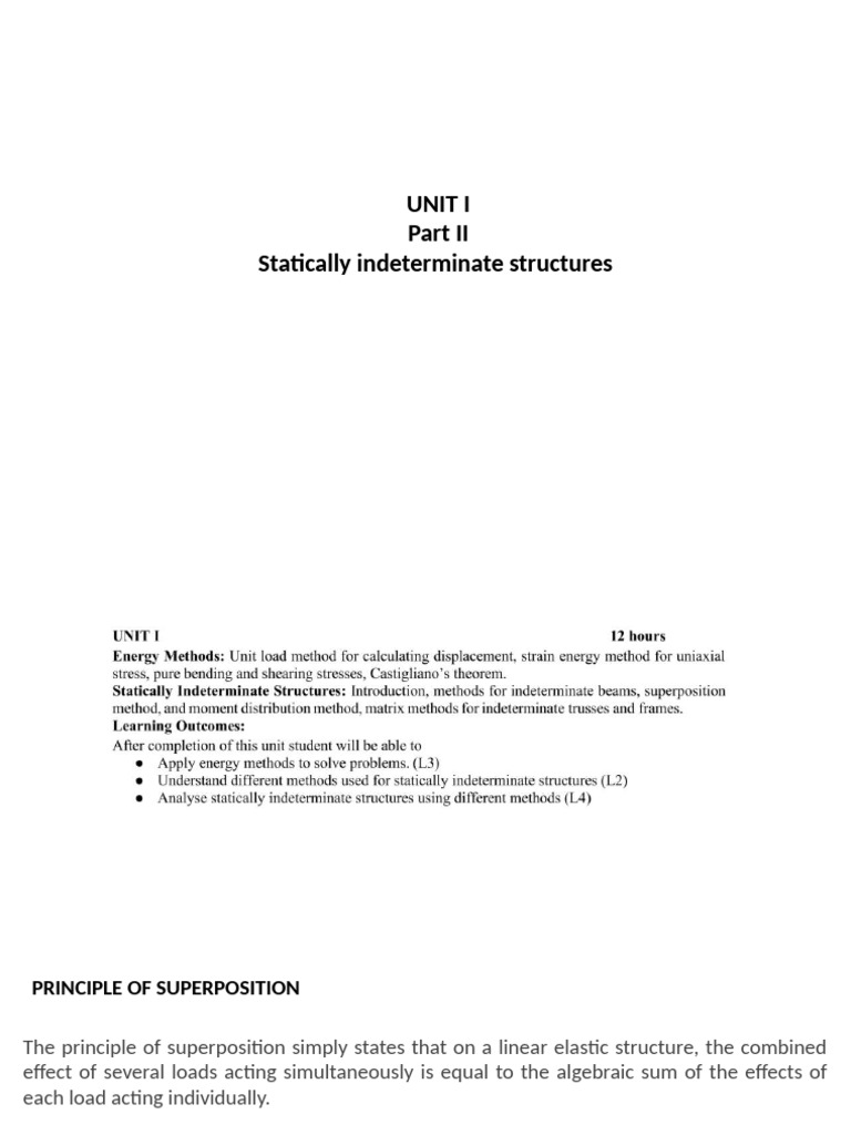 Superposition in Structural Analysis | PDF | Mechanical Engineering ...