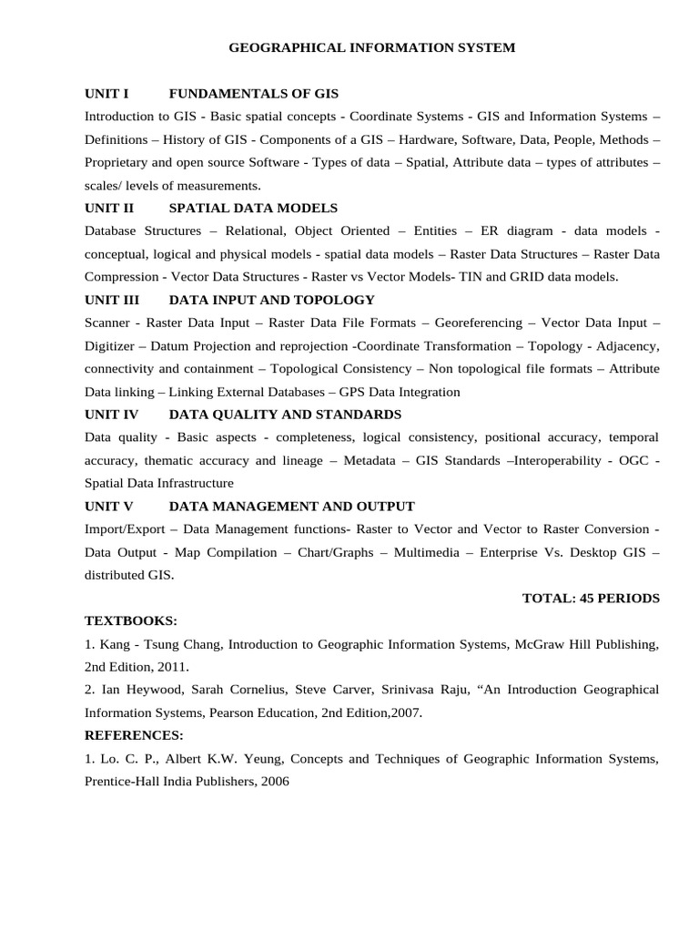 Fundamentals of Geographic Information Systems | PDF