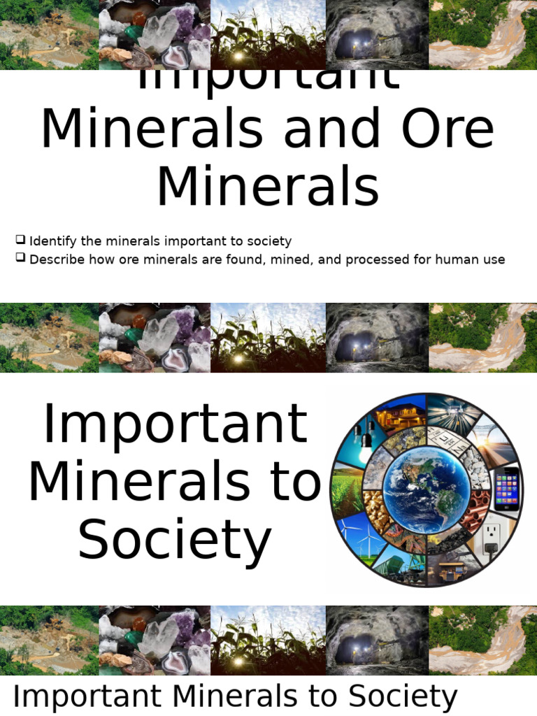 LESSON 4 Important Minerals and Ore Minerals | PDF | Surface Mining ...