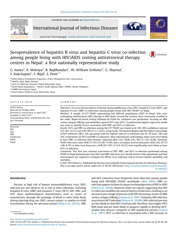 Seroprevalance of Hepatitis B and C Coinfection Among PLHIV | PDF ...