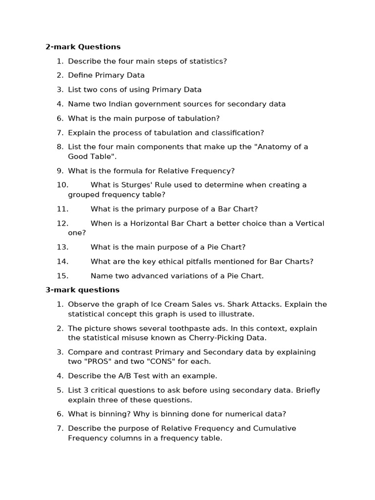 Sample Questions M1 | PDF