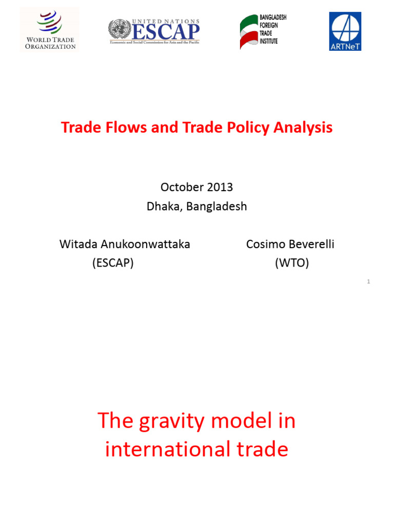 Gravity Model of Trade Explained | PDF | Fixed Effects Model | Linear ...