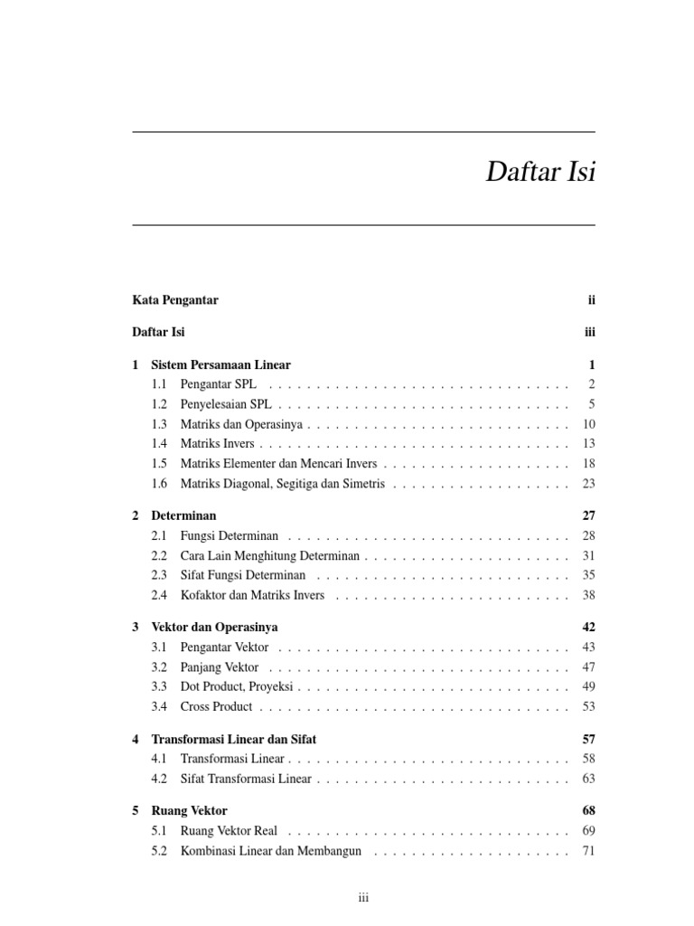 Modul Aljabar Linear dan Matriks | PDF | Metode & Bahan Ajar