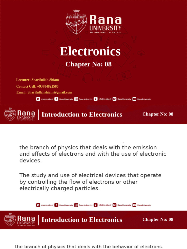 Chapter 8 Introduction To Electronics | PDF | Electronics | Analogue ...