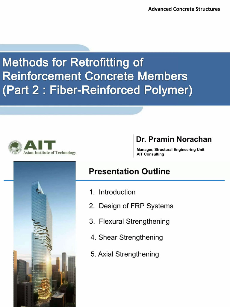 Lecture 8b - Retrofitting of RC Members | PDF