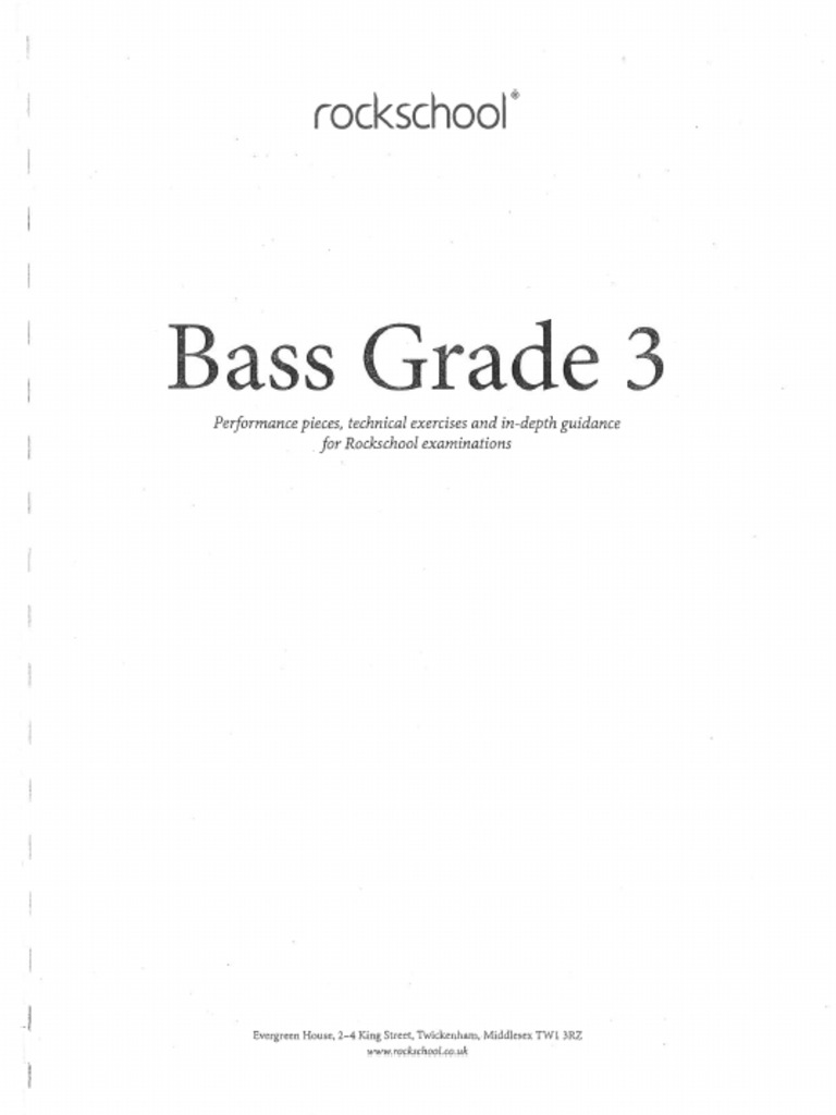 Rockschool Bass Grade 3 | PDF