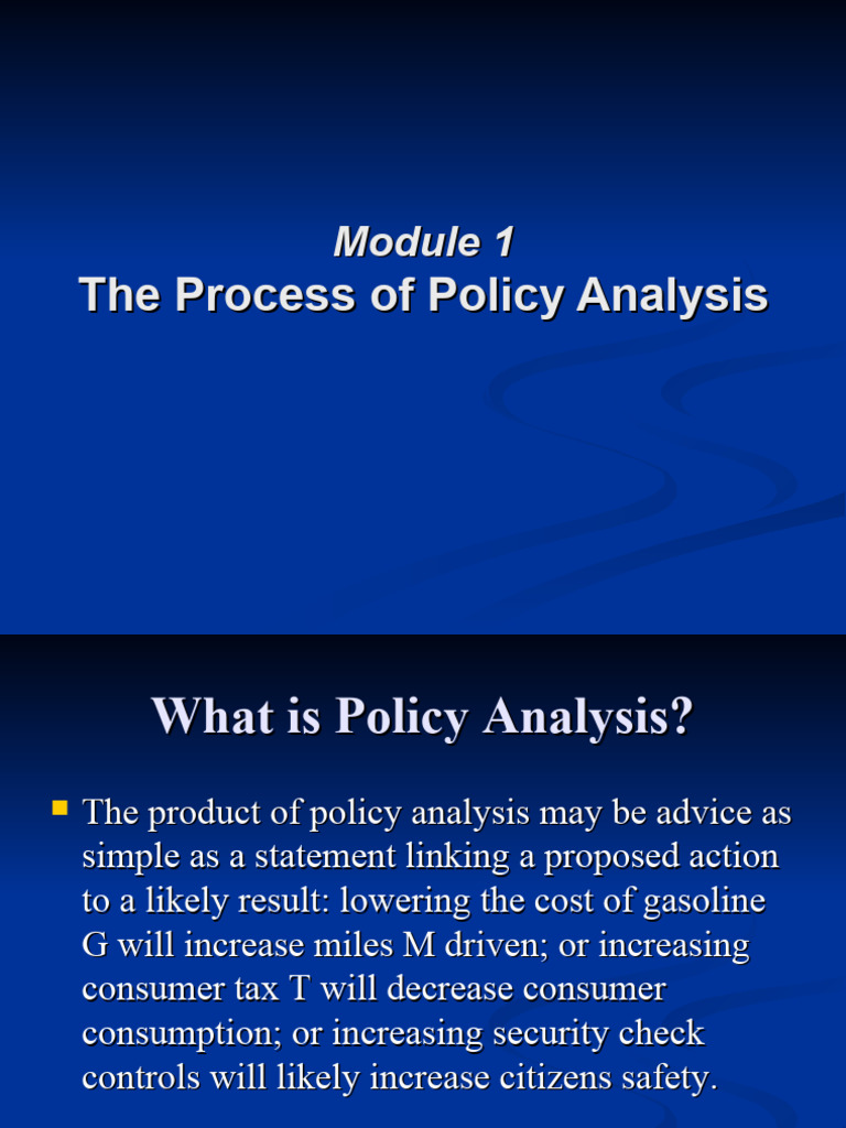 Module 1 Policy Analysis | PDF
