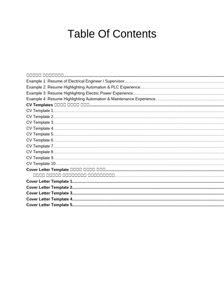 Electrical Engineer CV & Cover Letter Guide | PDF | Transformer ...