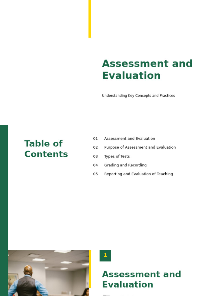Assessment and Evaluation | PDF | Educational Assessment | Evaluation