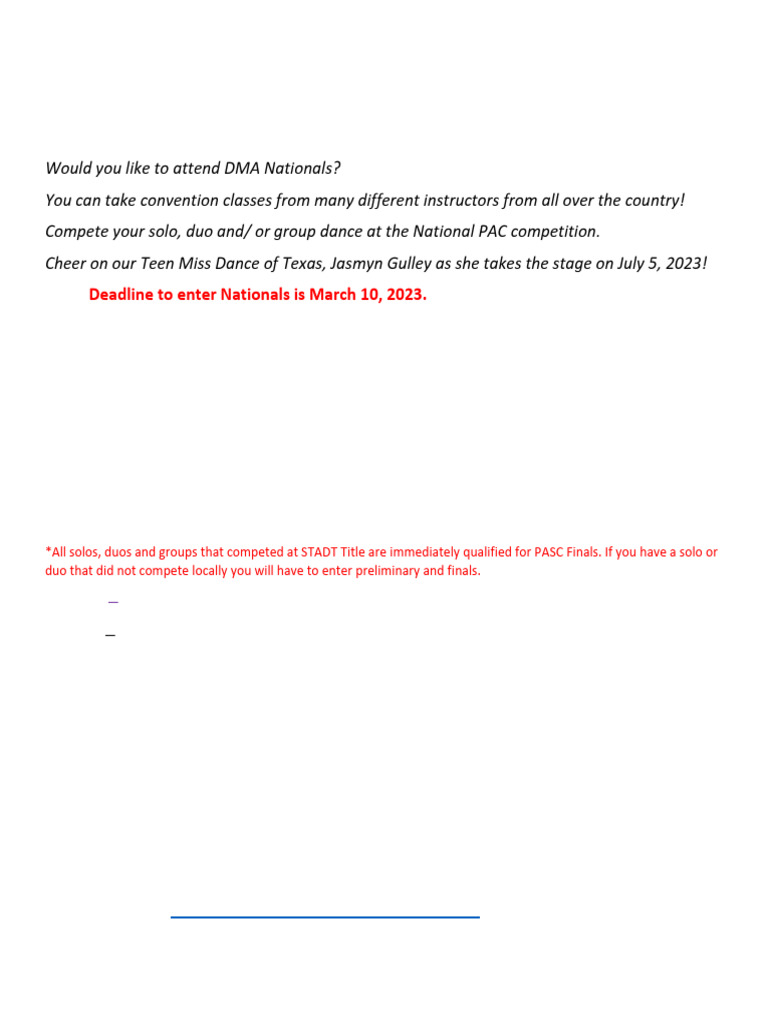 DMA 2023 National Convention Details | PDF