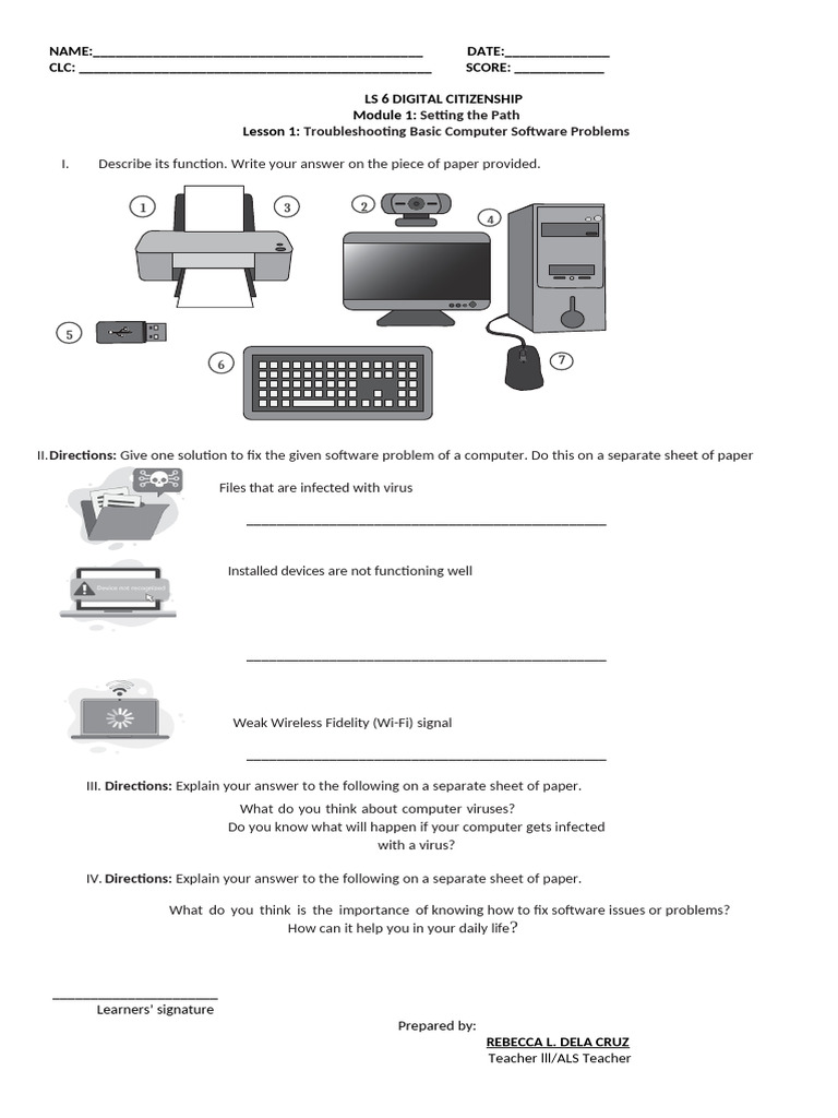 Troubleshooting Computer Software Issues | PDF | Computer Virus ...