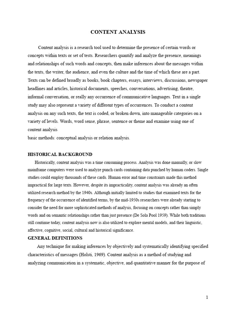 Media Content Analysis Methodology | PDF | Cognitive Science | Methodology