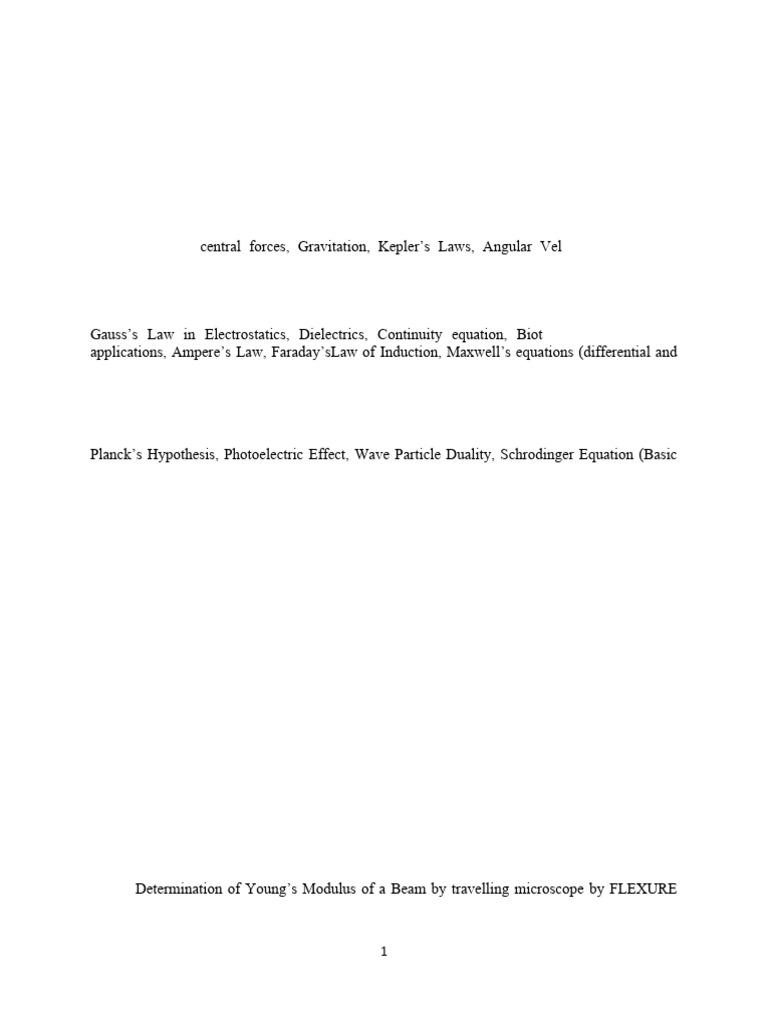 Applied Sciences: Physics & Chemistry Curriculum | PDF | Force | Waves
