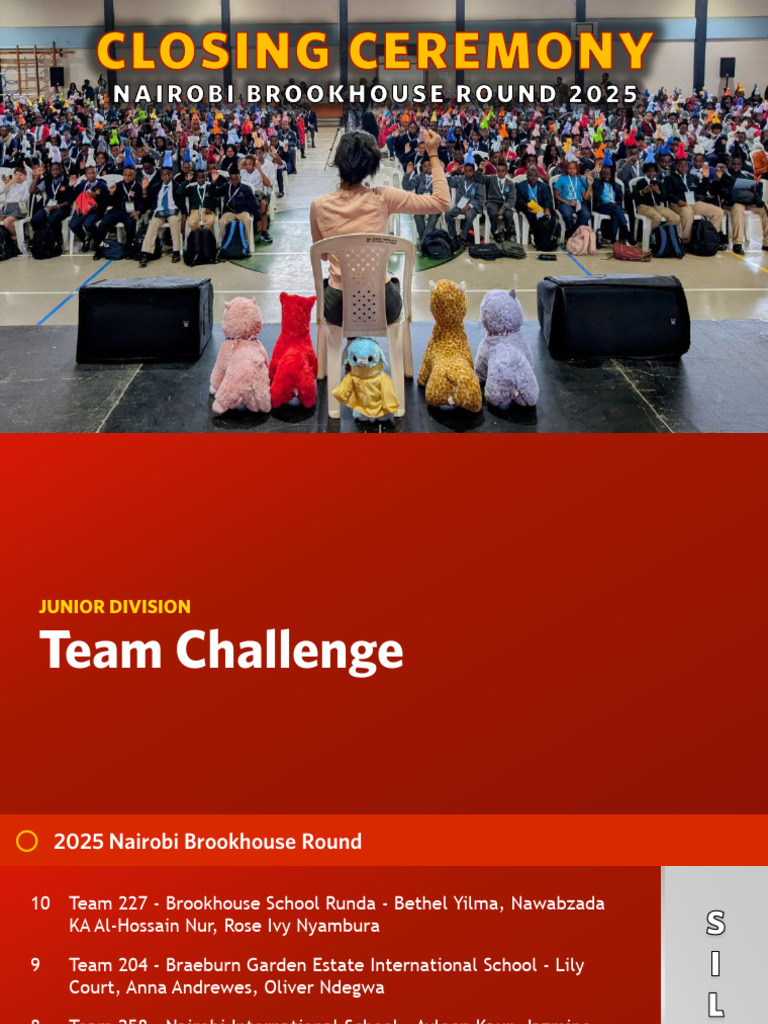 2025 Nairobi Brookhouse Challenge Results | PDF