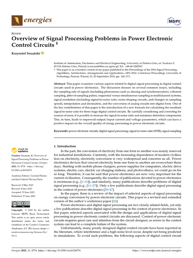 Signal Processing in Power Electronics | PDF | Power Electronics ...
