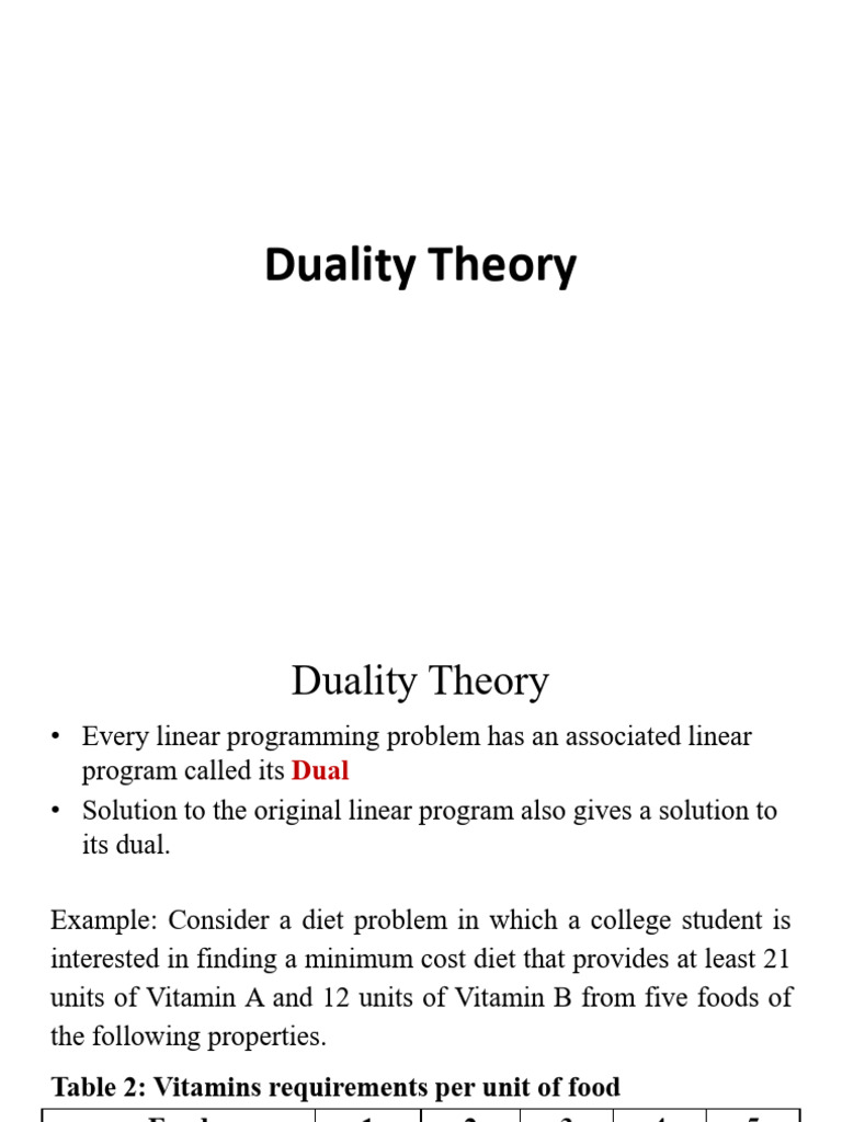 Primal-Dual Linear Programming Overview | PDF | Linear Programming ...