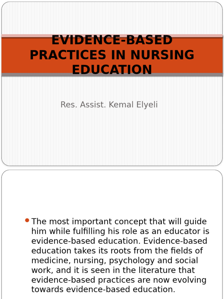 EBP in Nursing Education | PDF | Simulation | Evidence Based Practice