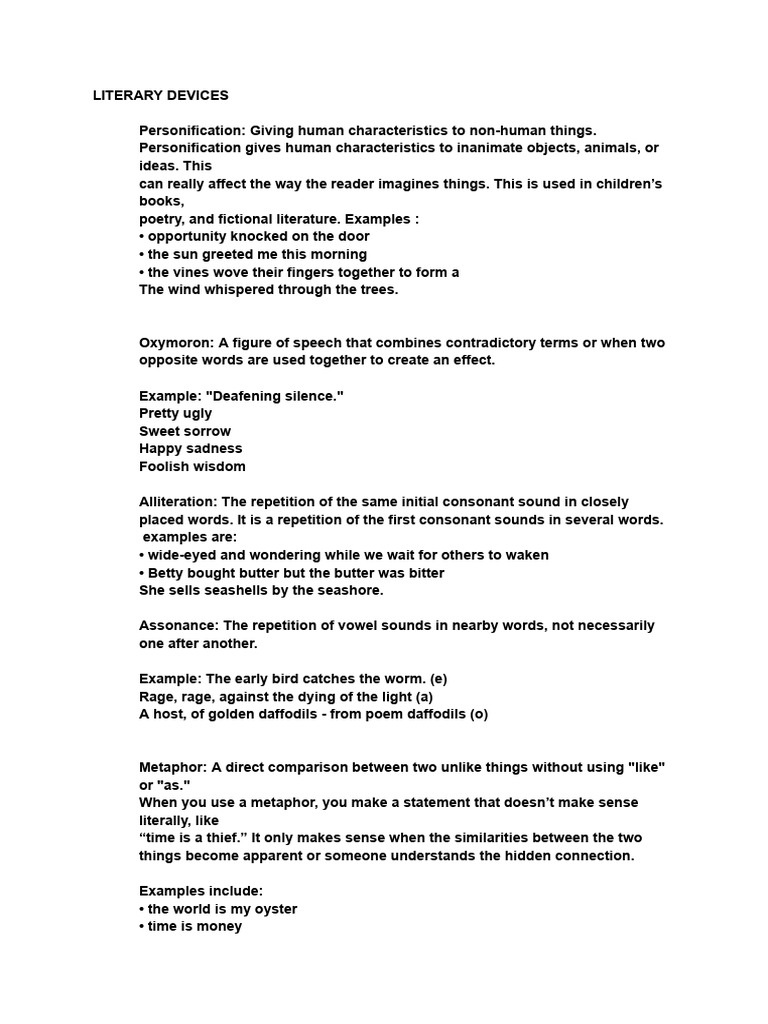 Literary devices | PDF