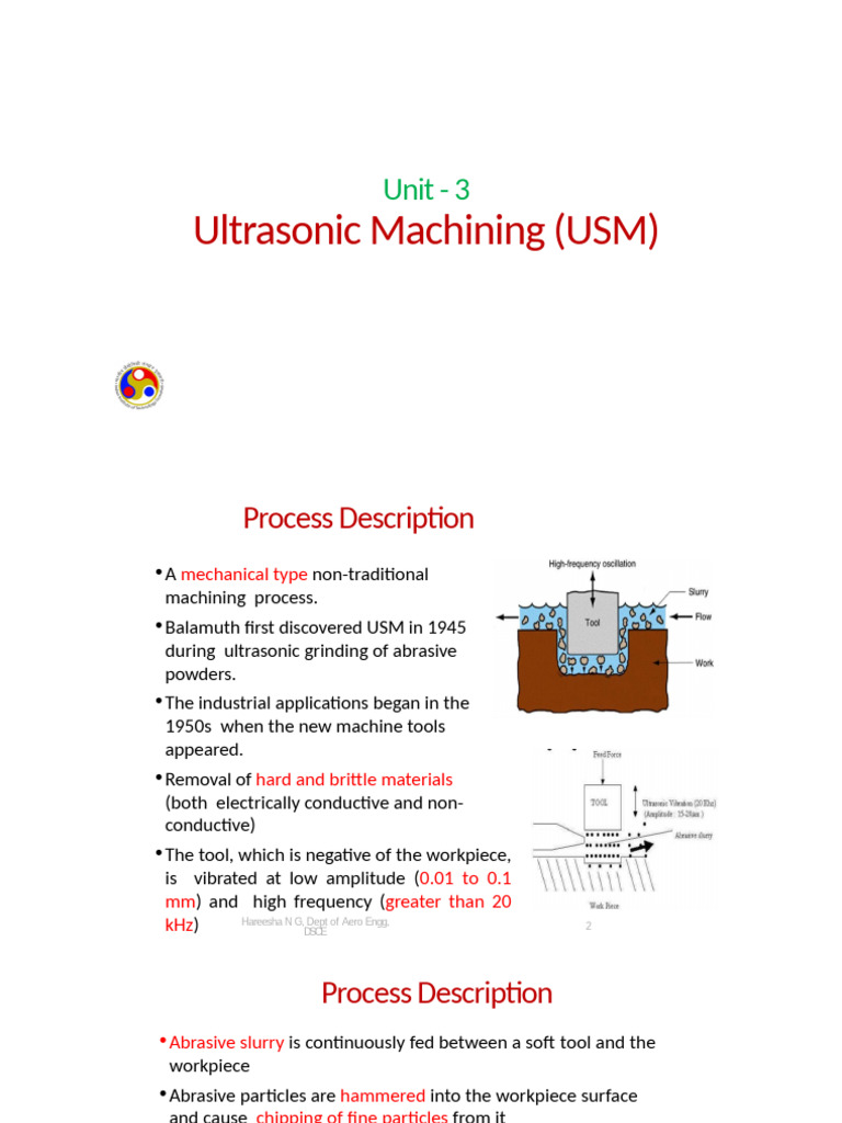 Ultrasonic Machining (USM) | PDF | Building Materials | Materials