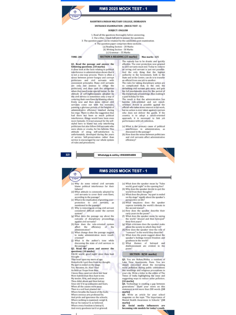 English Mock | PDF