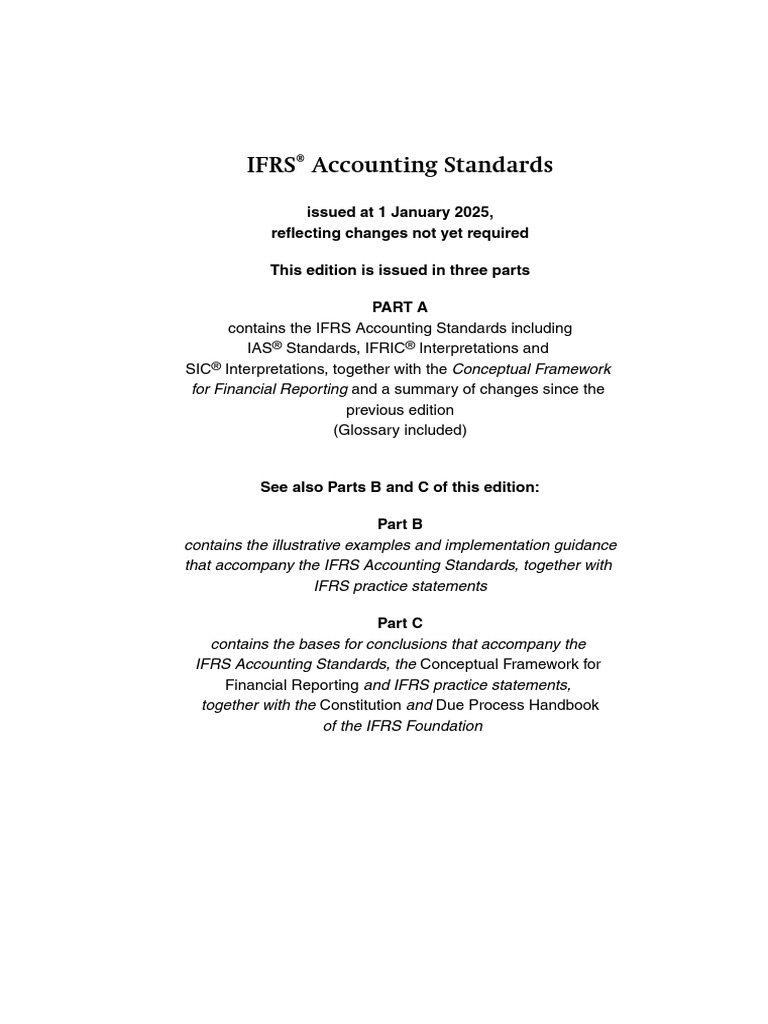 IFRS Accounting Standards 2025 Edition | PDF | International Financial ...