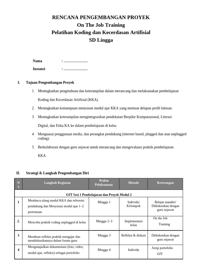Contoh 3 Pengembangan KKA | PDF