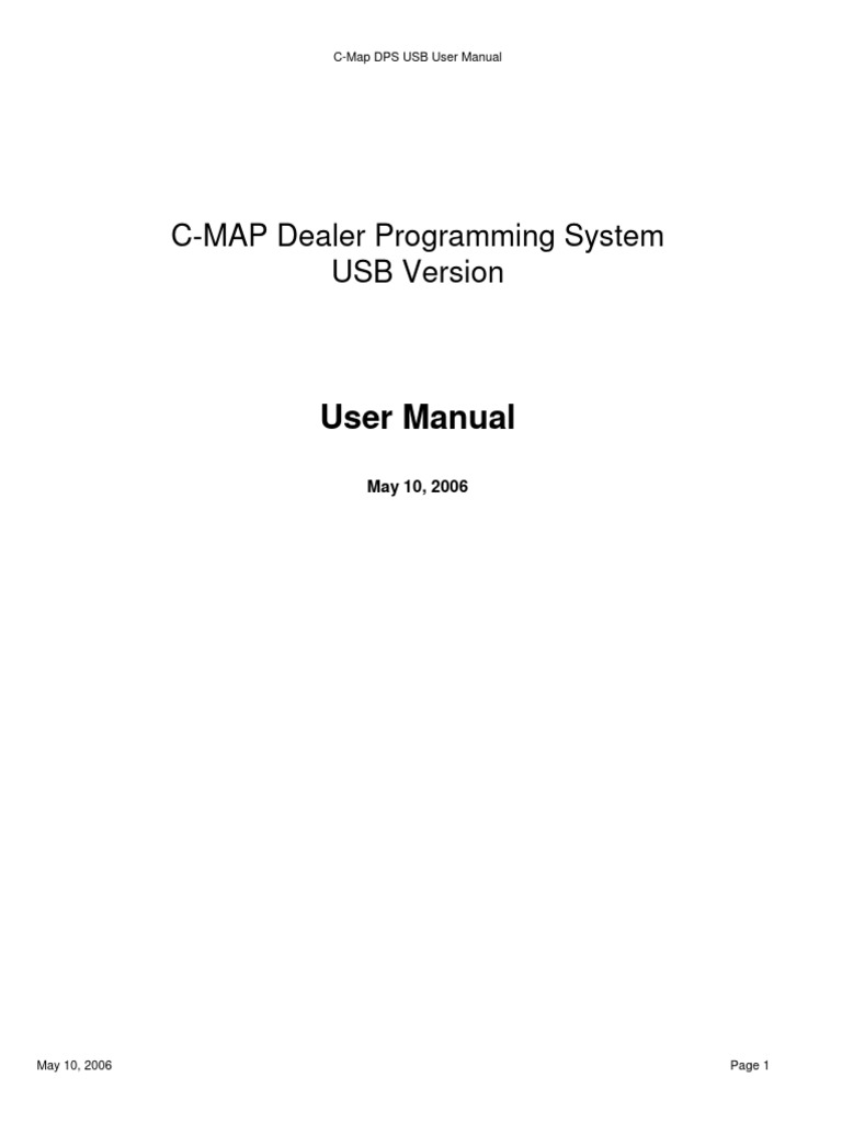 C-Map DPS USB User Manual Guide | PDF | Microsoft Windows | Cursor ...
