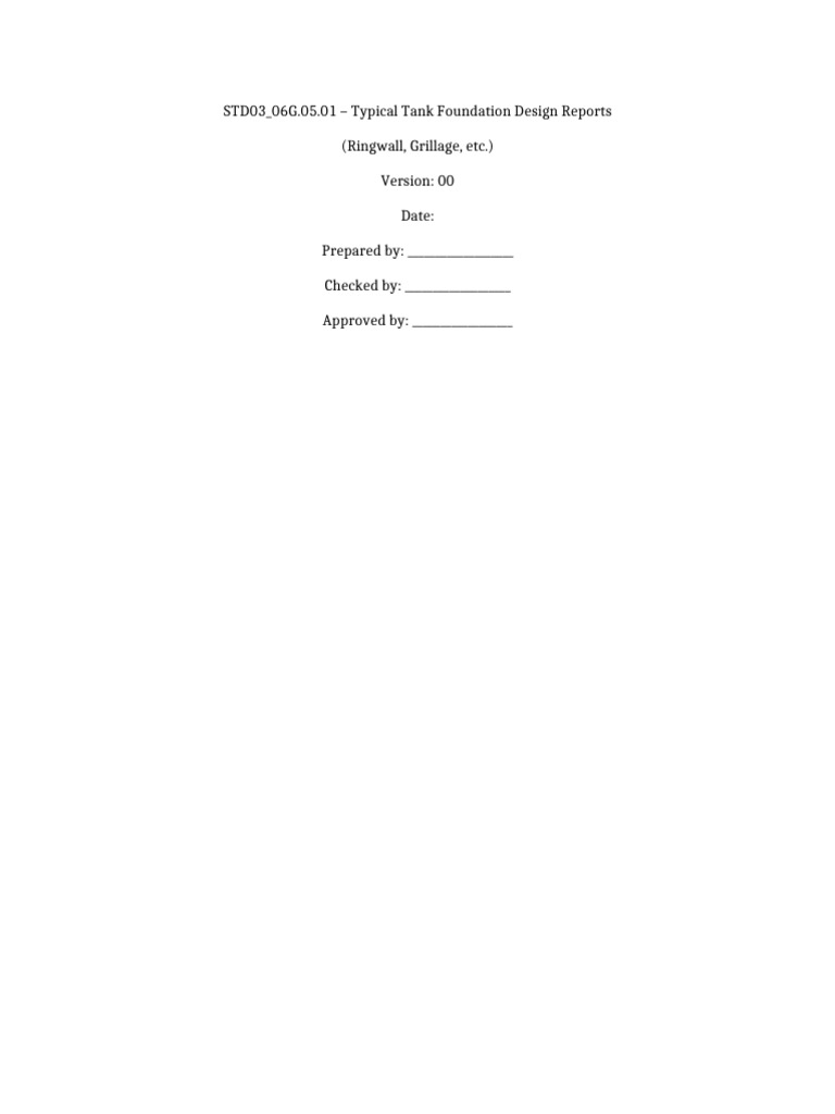 STD03 06G.05.01 Typical Tank Foundation Design Reports English | PDF ...