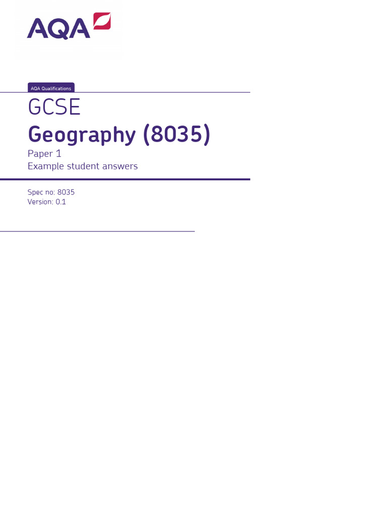 GCSE Geography Example Answers | PDF | Beach | Coast