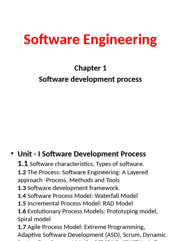 Software Engineering CHPT 1 | PDF | Software Development Process | Software
