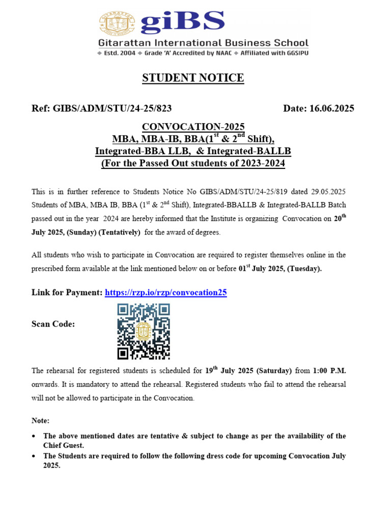 Cream Saree Dress Code for Convocation | PDF