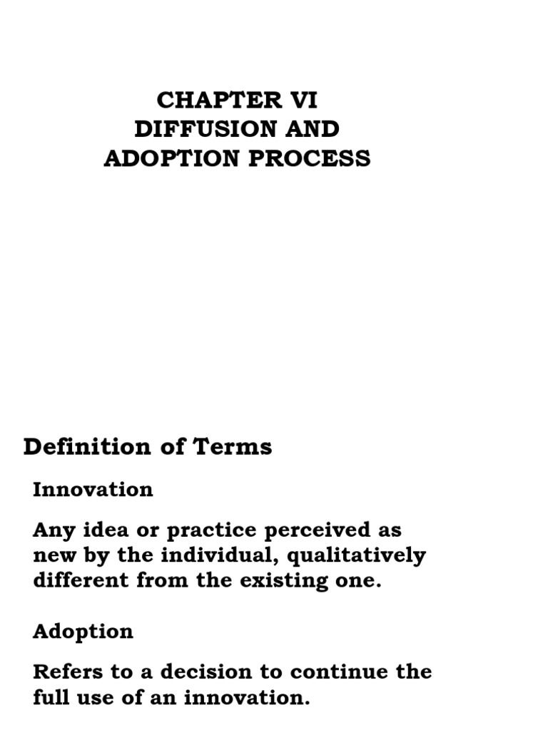 Adoption Process of Innovations | PDF | Innovation