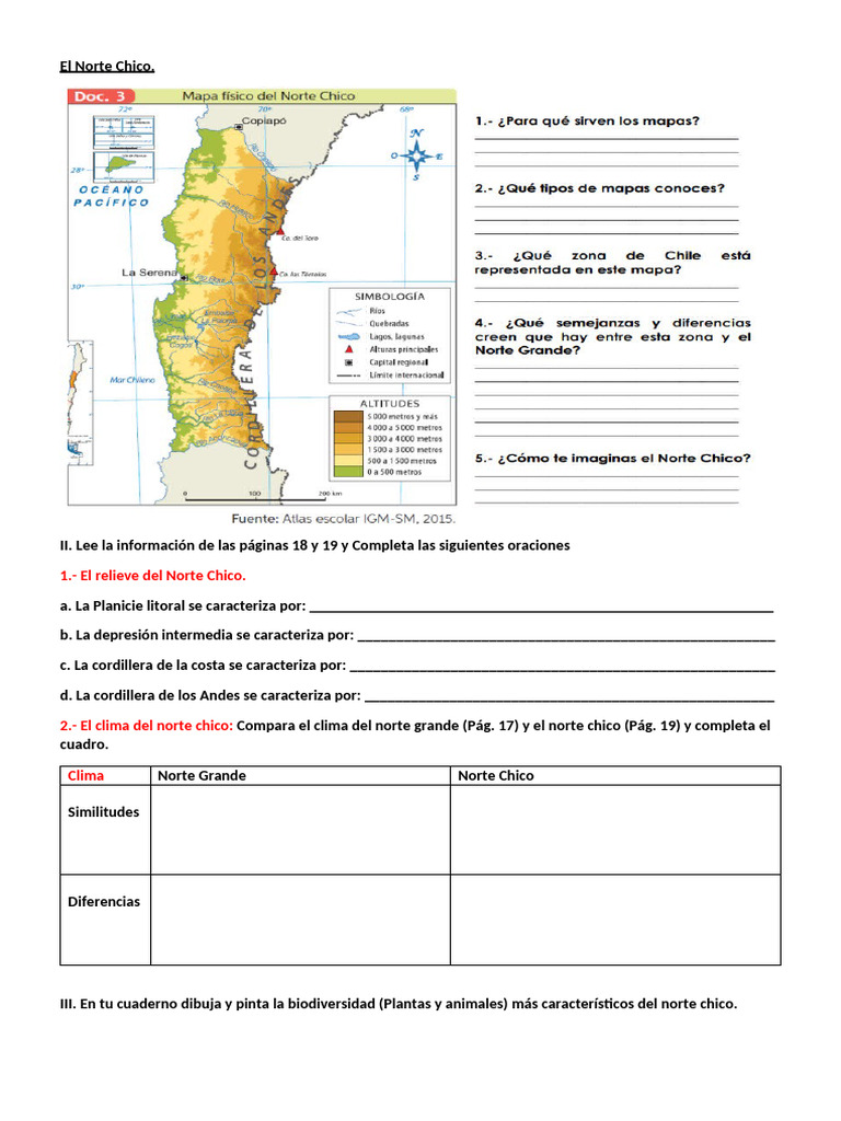 Mapa del Norte Chico y su Relieve | PDF