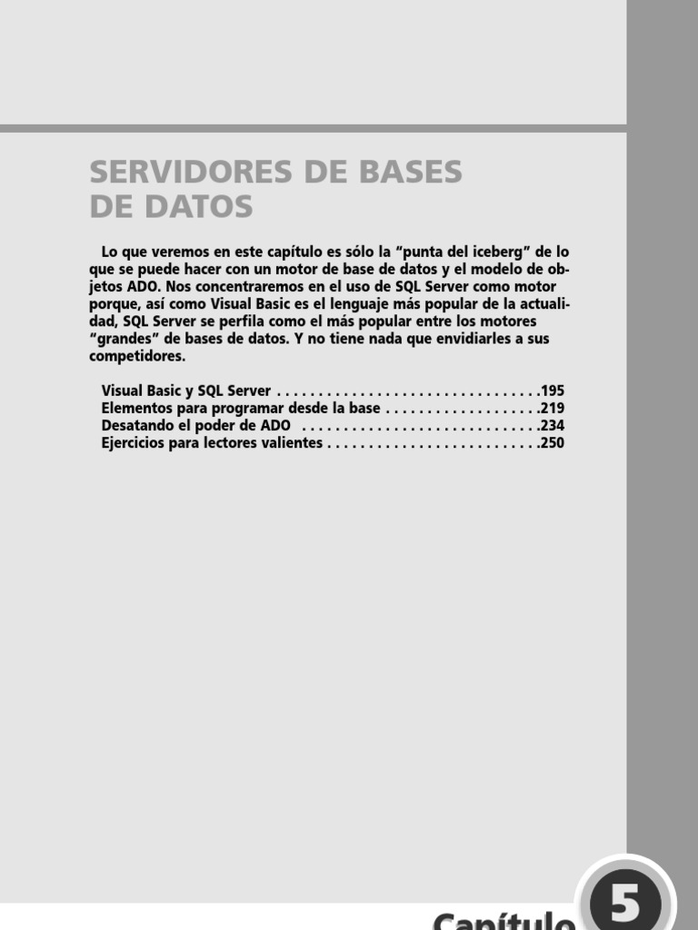 Introducción a SQL Server y ADO | PDF | Servidor SQL de Microsoft | SQL