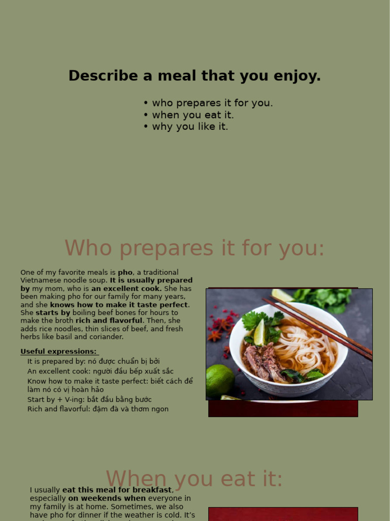 My Favorite Pho: A Family Tradition | PDF