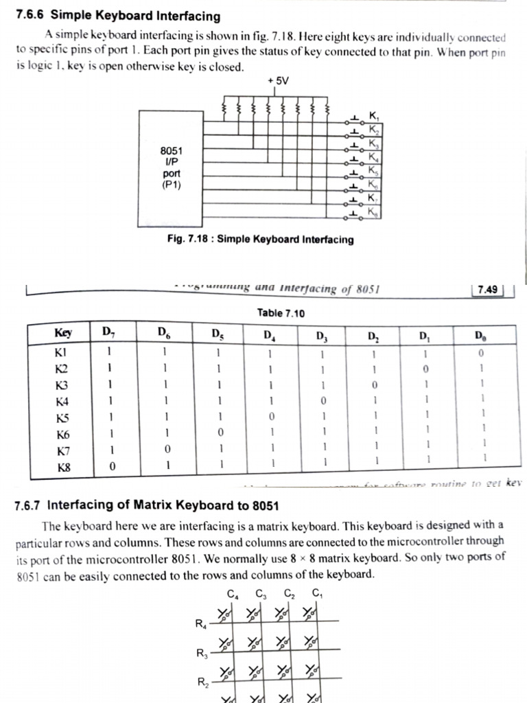 Keyboard Interfacing with 8051 Microcontroller | PDF | Read Only Memory ...