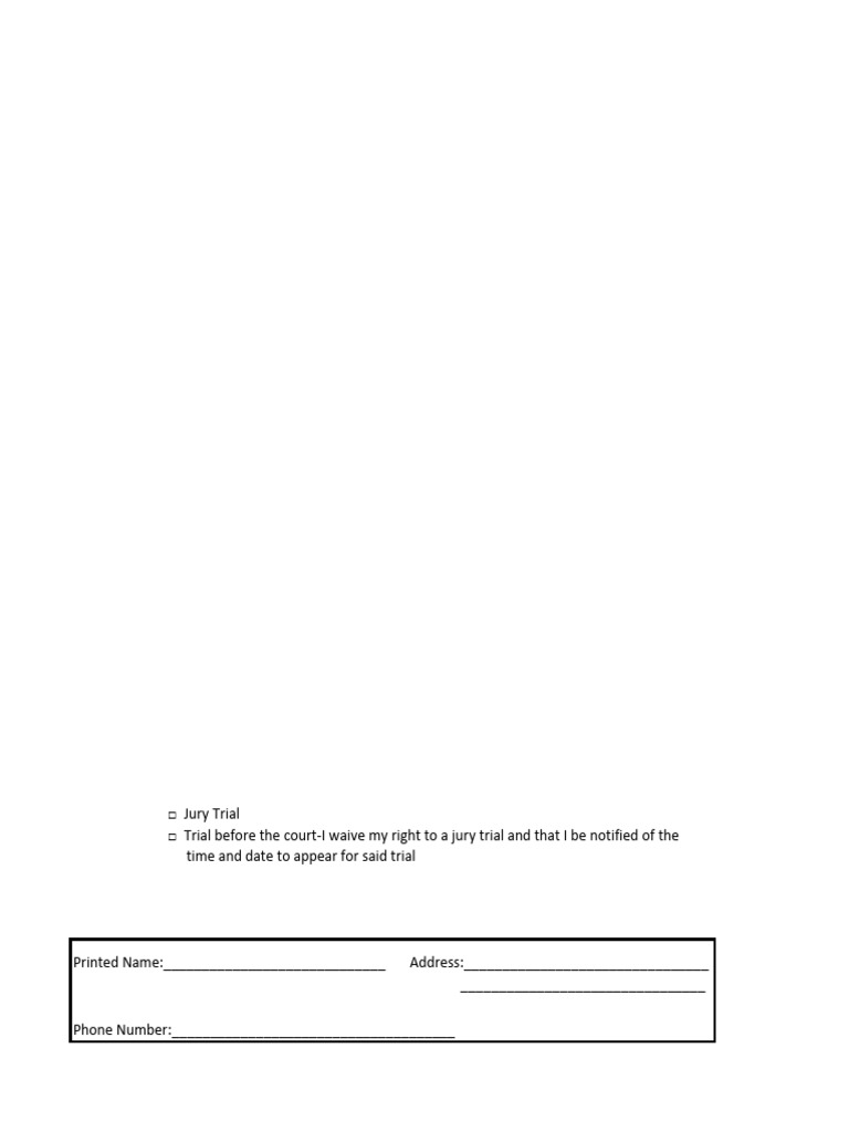 Elgin Municipal Court Plea Form | PDF | Nolo Contendere | Plea