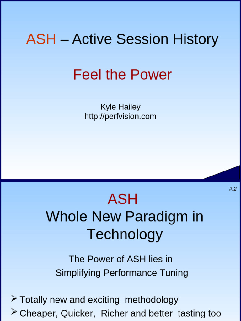 ASH: Revolutionizing SQL Performance | PDF | Input/Output | Cache ...