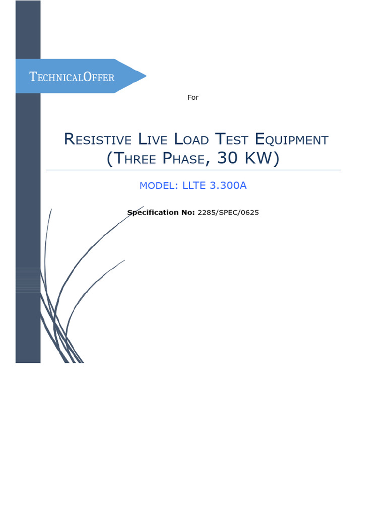 2285 Resistive Live Load 3 PH 30 KW | PDF | Mains Electricity ...