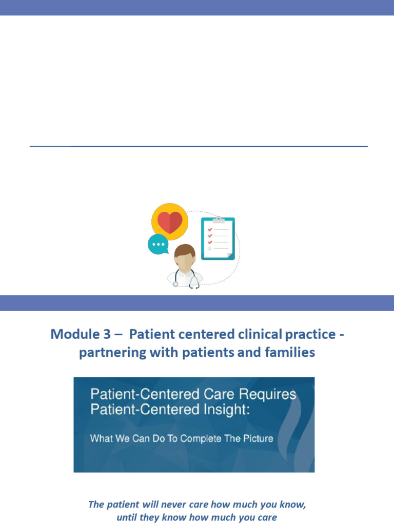 Patient-Centered Care Essentials | PDF | Health Care | Patient