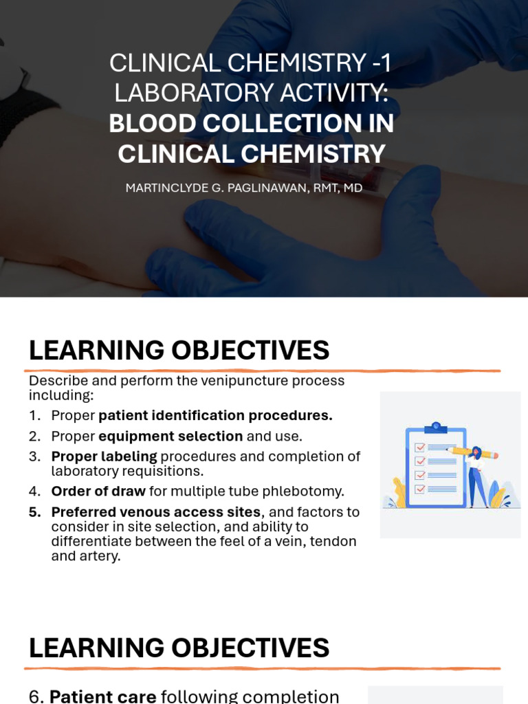 CC1 Lab Activity - Blood Collection in Chemistry | PDF | Clinical ...