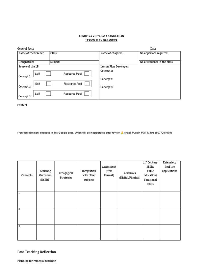 Class 6 Maths Lesson Plan Overview | PDF | Symmetry | Area