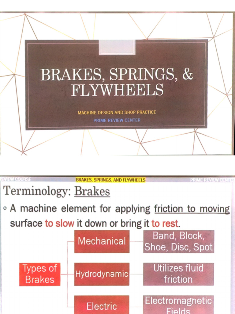 Brakes, Springs & Flywheels | PDF