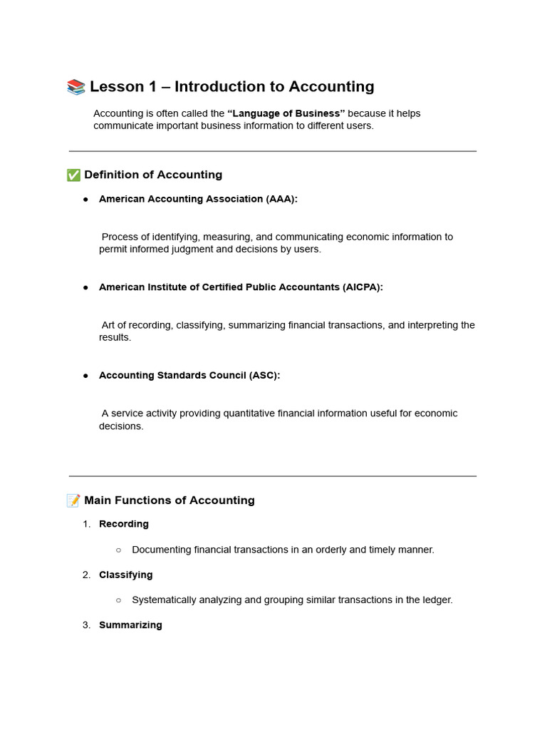 Introduction to Accounting Basics | PDF | Accounting | Audit